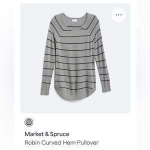 Market & Spruce Stitch Fix Large grey and blue light weight sweater